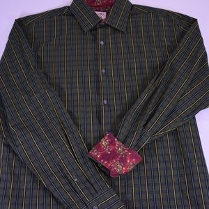 J GARCIAS Men's Button Down Shirt Flip Cuff - M
